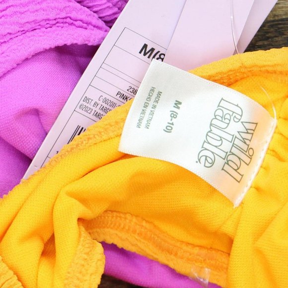 NWT Wild Fable Womens Cut Out One Piece Swimsuit PID-G84930 XS Orange & Pink - Picture 5 of 5